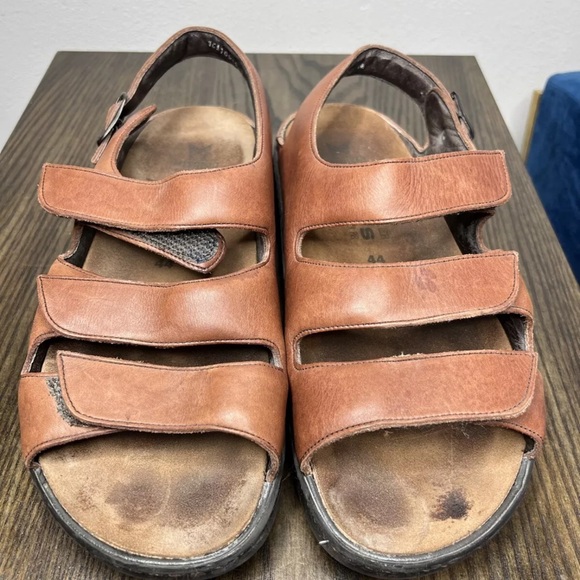 Mephisto Mobils Comfort Sandals Men’s Sz 10 EUR 44 Brown Leather Slingback EUC - Picture 4 of 9
